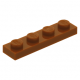 LEGO lapos elem 1x4, sötét narancssárga (3710)
